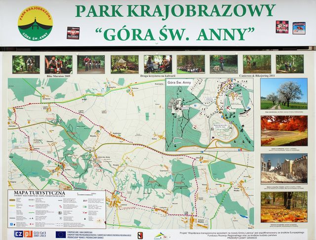 mapa - park krajobrazowy Gora Sw. Anny
