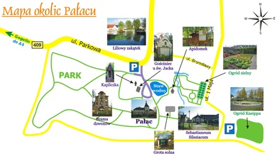 mapa - park w kamieniu slaskim